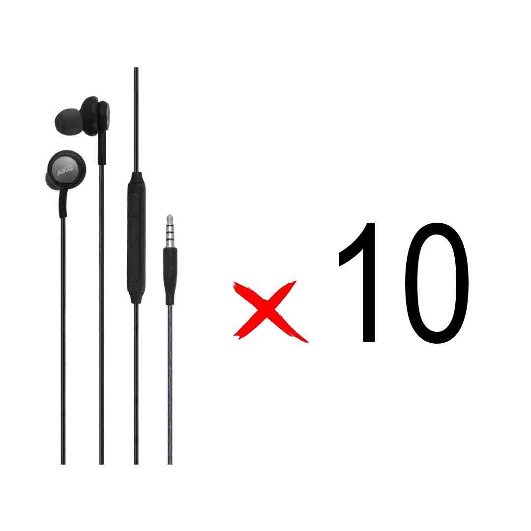 هندزفری با سیم جک 3.5 میلی متری AKG مدل EO-IG955 S8 - طوسی (بسته 10 عددی)